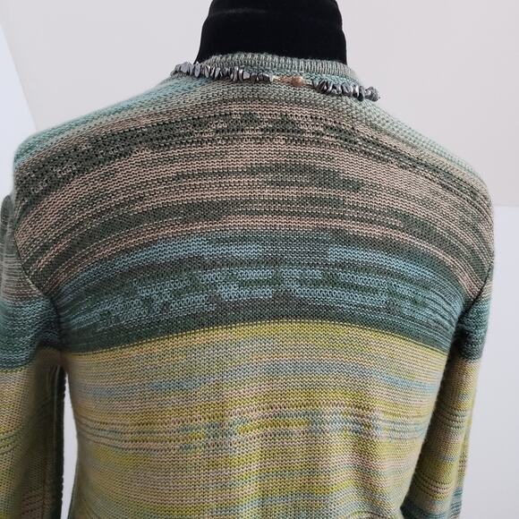 J. Jill Wool Blend Green Knit Open Cardigan Small - Picture 8 of 12